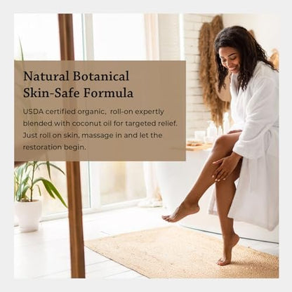 Bio Weihrauch & Myrrhe Roll-On für Körperbeschwerden, Steifheit & Kribbeln - USDA Bio Aromatherapie Roller, 10ml