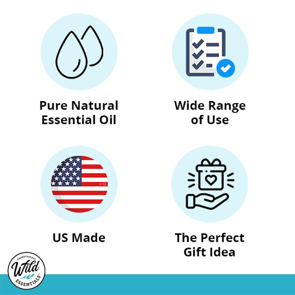 Wild Essentials Weißer Salbei 100% Reines Ätherisches Öl - 10ml, Premium-Qualität, Hergestellt und Abgefüllt in den USA, Reinigend, Klärend, Entspannend