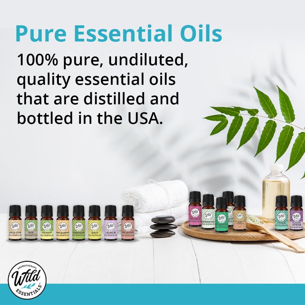 Wild Essentials Weißer Salbei 100% Reines Ätherisches Öl - 10ml, Premium-Qualität, Hergestellt und Abgefüllt in den USA, Reinigend, Klärend, Entspannend