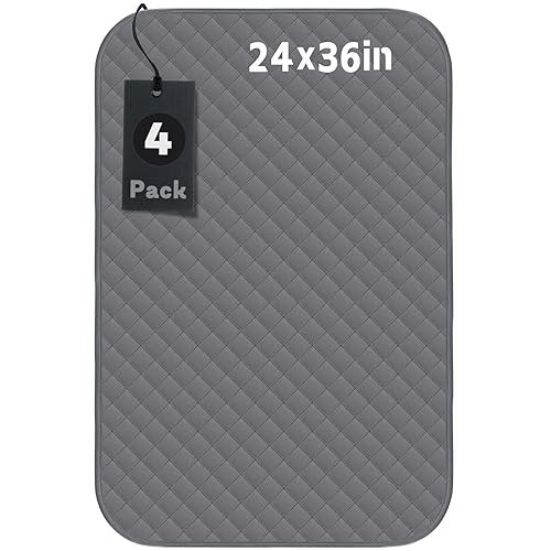 Brosive wasserdichte Bettschutzauflagen 24x36 Zoll (4er-Pack) – Waschbare Inkontinenzauflagen für Kinder, Erwachsene, Senioren und Haustiere