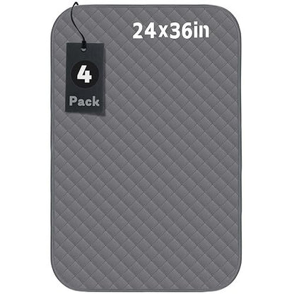 Brosive wasserdichte Bettschutzauflagen 24x36 Zoll (4er-Pack) – Waschbare Inkontinenzauflagen für Kinder, Erwachsene, Senioren und Haustiere