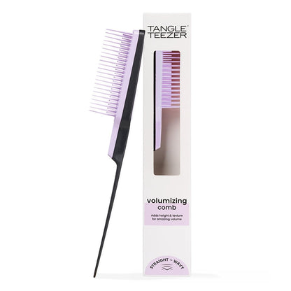 Tangle Teezer The Ultimate Volumizer Kamm – Volumenkamm mit zweistufigen Zinken für Volumen & Textur, für alle Haartypen, Flieder & Schwarz