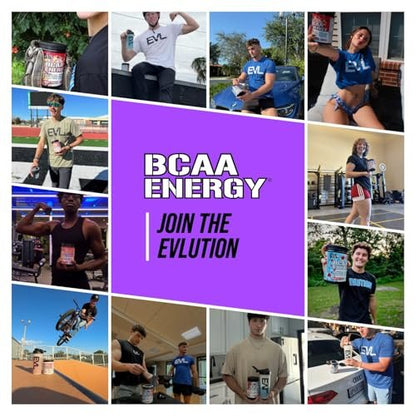 EVL BCAAs Aminosäuren Pulver - BCAA Energie Pre Workout Pulver für Muskelregeneration, schlanken Muskelaufbau und Ausdauer - Erfrischendes Post Workout Getränk mit 6 wichtigen Elektrolyten - Grape Splash, 30 Portionen