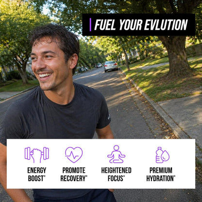 EVL BCAAs Aminosäuren Pulver - BCAA Energie Pre Workout Pulver für Muskelregeneration, schlanken Muskelaufbau und Ausdauer - Erfrischendes Post Workout Getränk mit 6 wichtigen Elektrolyten - Grape Splash, 30 Portionen