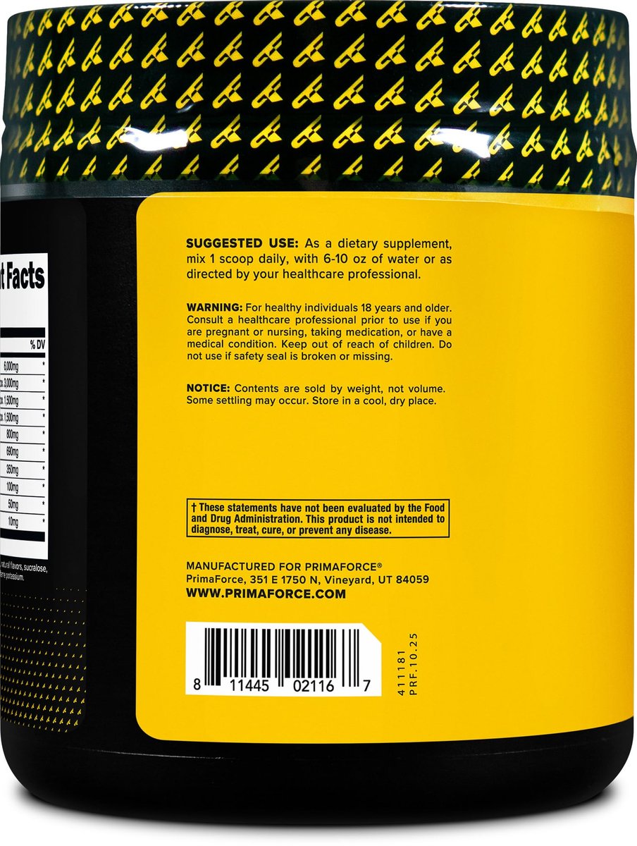 Primaforce EAA Pulver (30 Portionen, Fruchtpunsch-Geschmack) | Essentielle Aminosäuren für Pre/Intra-Workout und Erholung - Non-GMO und Glutenfrei