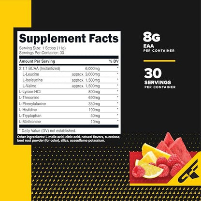Primaforce EAA Pulver (30 Portionen, Fruchtpunsch-Geschmack) | Essentielle Aminosäuren für Pre/Intra-Workout und Erholung - Non-GMO und Glutenfrei