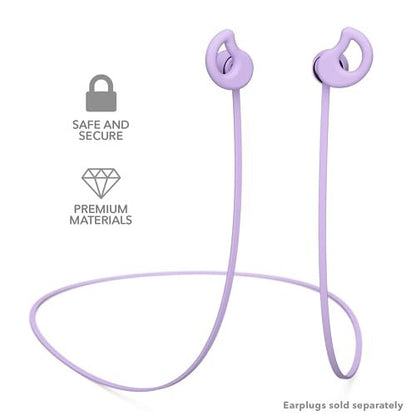 CURVD Ohrstöpsel Schlüsselband aus flexiblem Silikon, 66 cm – Kompatibel mit Loop Quiet/Engage/Experience, Vibes und mehr – Lila