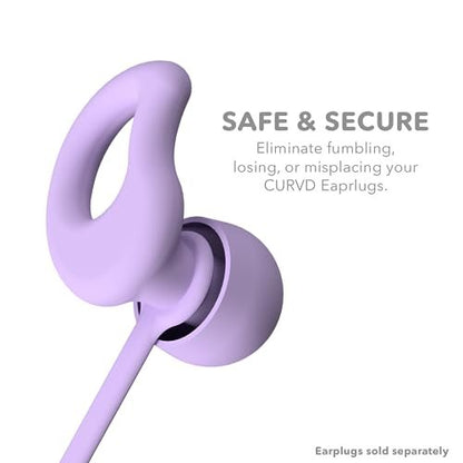 CURVD Ohrstöpsel Schlüsselband aus flexiblem Silikon, 66 cm – Kompatibel mit Loop Quiet/Engage/Experience, Vibes und mehr – Lila