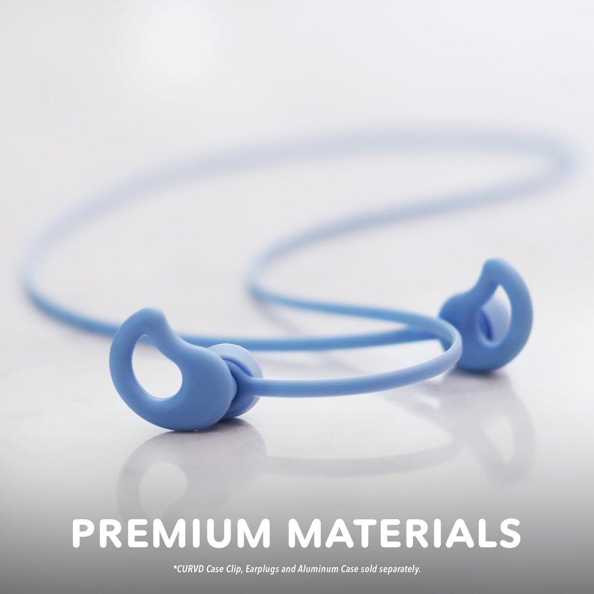 CURVD Ohrstöpsel Schlüsselband aus flexiblem Silikon, 66 cm – Kompatibel mit Loop Quiet/Engage/Experience, Vibes und mehr – Lila