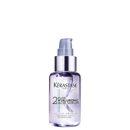 Kerastase Blond Absolu Hyaluronic Acid Hair Serum für blondiertes und gesträhntes blondes Haar – repariert geschädigtes Haar & beruhigt die Kopfhaut, spendet sofort Feuchtigkeit und verleiht Glanz, 50 ml