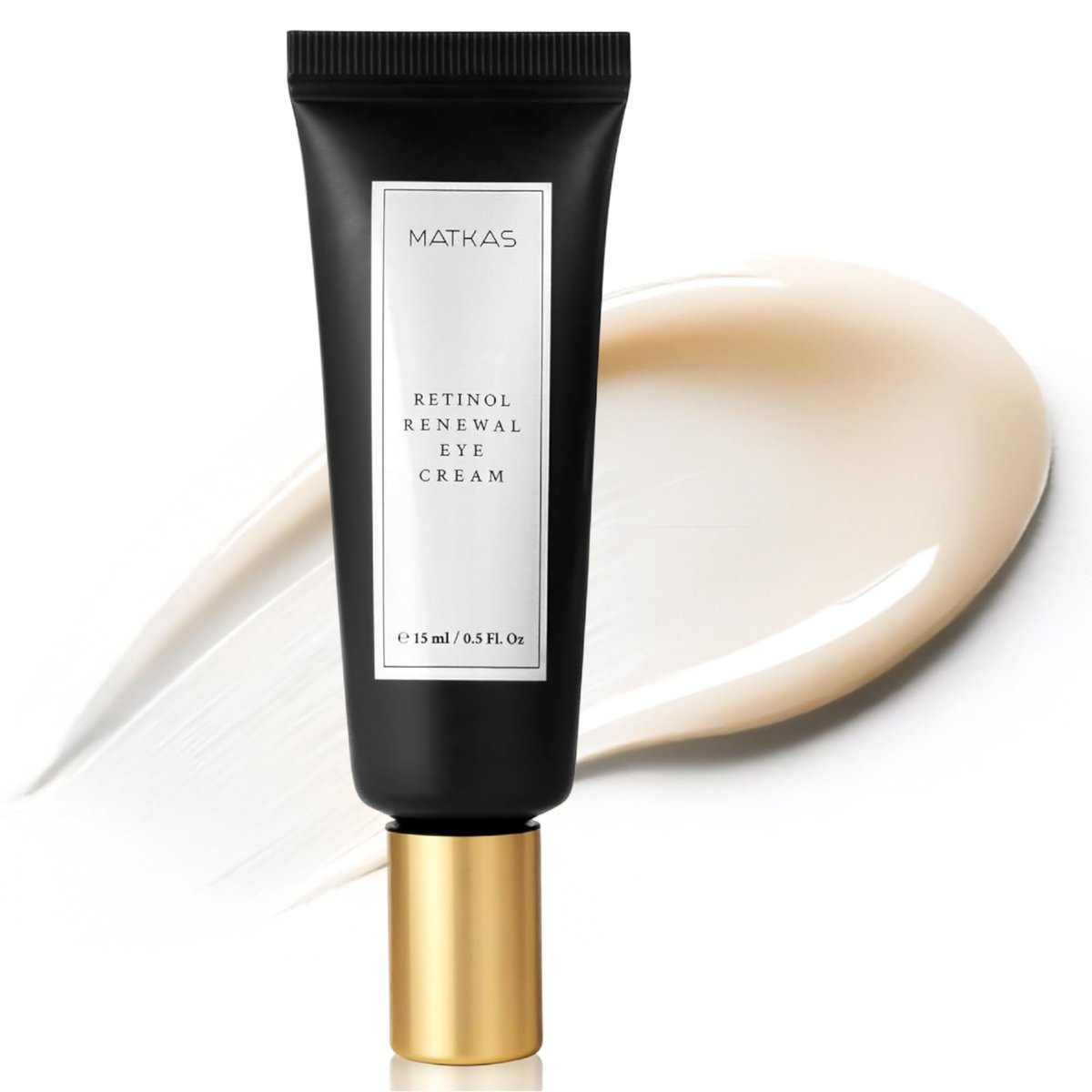 MATKAS Korean Retinol Augencreme gegen dunkle Ringe & Schwellungen 0,5 fl.oz. - Aufhellende Augencreme für Fältchen & Anti-Aging, Koreanischer Augenbrightner gegen dunkle Ringe, Retinol Augenserum