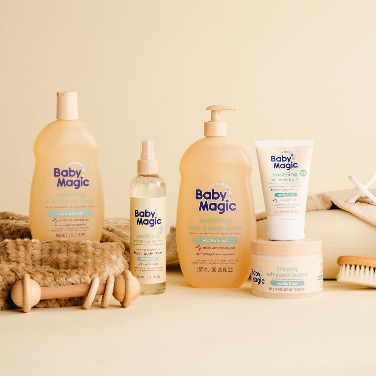 Baby Magic Beruhigendes Haar- und Körperwaschmittel, Vanille & Hafer, 30 Fl Oz – Sanfte Reinigung für Babys empfindliche Haut