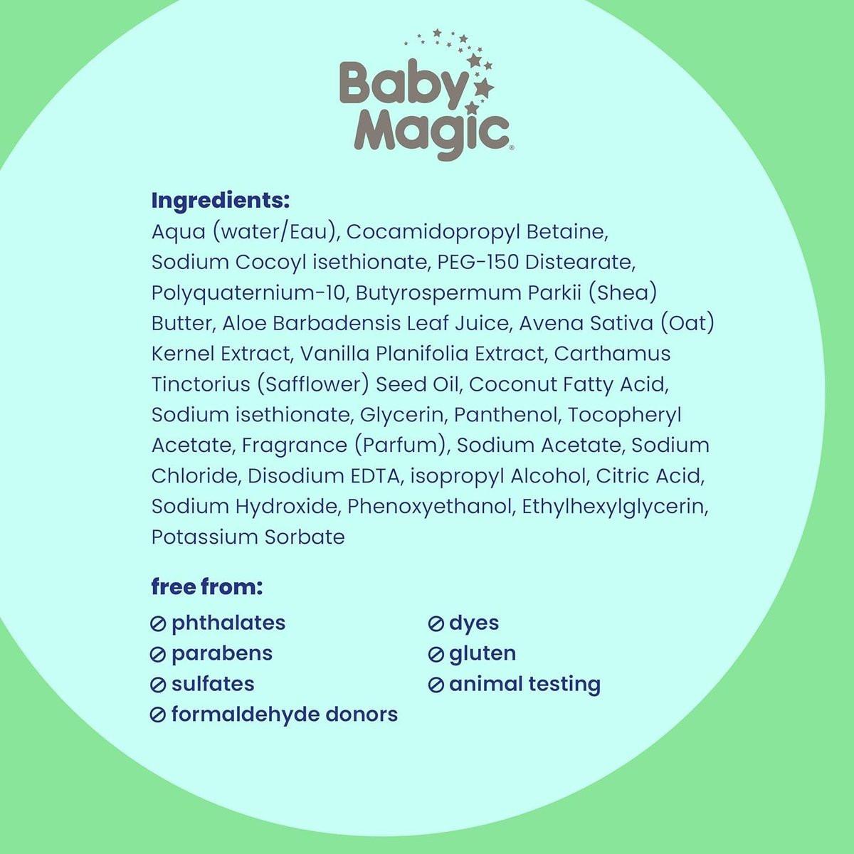 Baby Magic Beruhigendes Haar- und Körperwaschmittel, Vanille & Hafer, 30 Fl Oz – Sanfte Reinigung für Babys empfindliche Haut