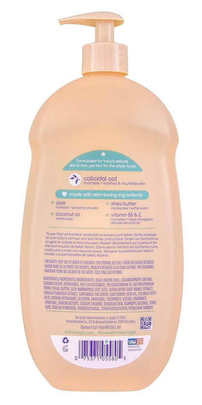 Baby Magic Beruhigendes Haar- und Körperwaschmittel, Vanille & Hafer, 30 Fl Oz – Sanfte Reinigung für Babys empfindliche Haut