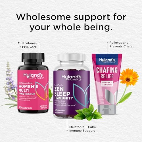 Hyland's Rest and Fortify Zen Schlafhilfe und Immununterstützung, 42 vegane Gummibärchen, mit Melatonin und L-Theanin für besseren Schlaf sowie Bio-Holunderbeere, Vitamin C und Zink