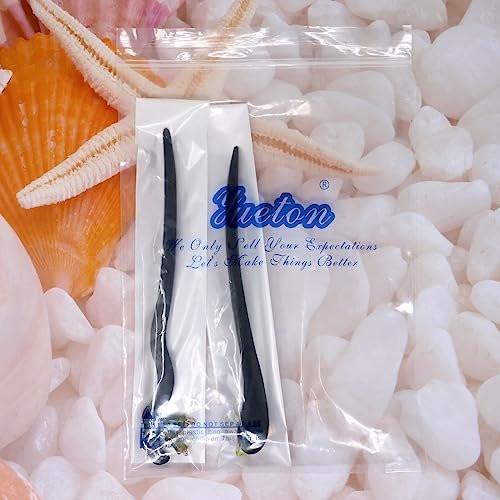yueton 2er-Pack Vintage Holz-Haarnadel im antiken chinesischen Stil – Elegante Blumen-Haarnadeln mit Quaste, traditionelle japanische Haarstäbe