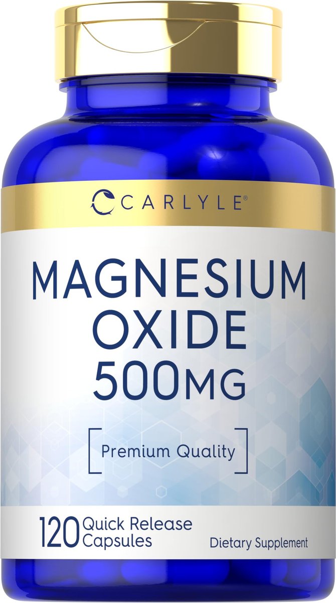 Carlyle Magnesiumoxid 500 mg – 120 Kapseln, Premium-Qualität, Nicht-GVO & Glutenfrei