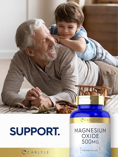 Carlyle Magnesiumoxid 500 mg – 120 Kapseln, Premium-Qualität, Nicht-GVO & Glutenfrei