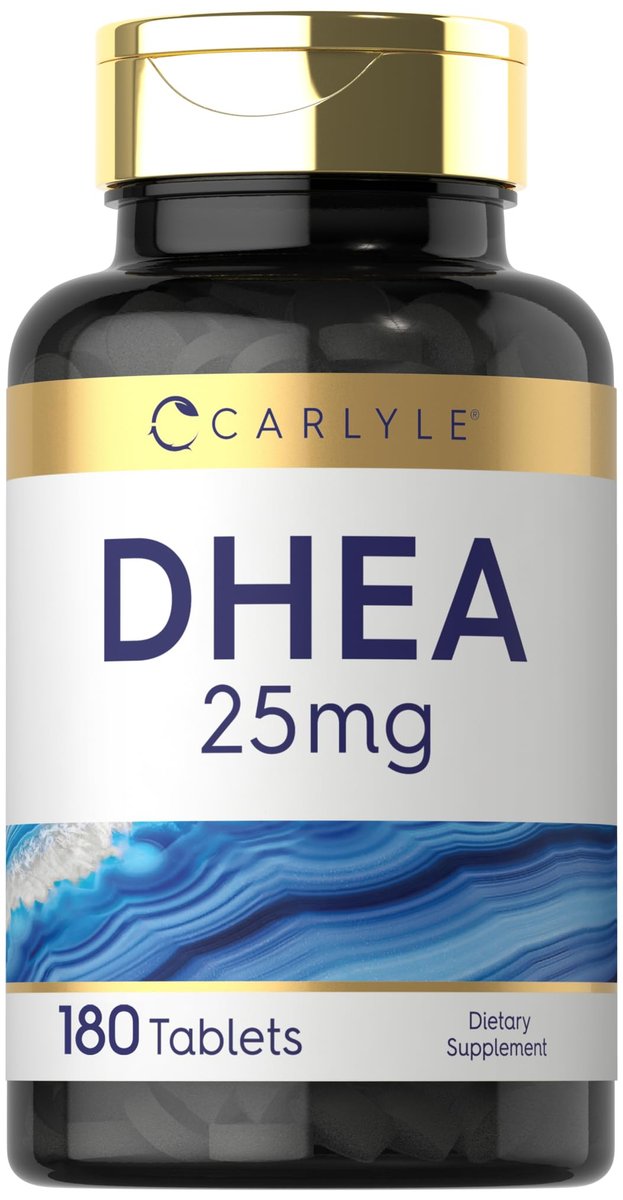 Carlyle DHEA Nahrungsergänzungsmittel für Frauen und Männer | 25 mg | 180 Tabletten | Vegetarisch, Nicht-GVO und Glutenfrei