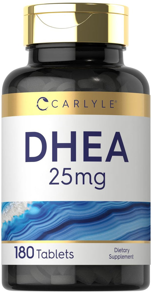 Carlyle DHEA Nahrungsergänzungsmittel für Frauen und Männer | 25 mg | 180 Tabletten | Vegetarisch, Nicht-GVO und Glutenfrei