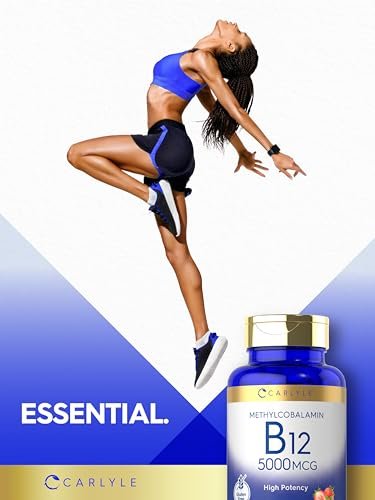 Carlyle Methylcobalamin Vitamin B12 5000mcg – 60 Schnellzerfalltabletten für Erwachsene, Vegetarier, Nicht-GVO & Glutenfrei