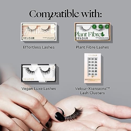 Velour Lashes Glue & Go Pen – Transparenter Wimpernklebestift mit Präzisionsspitze, anfängerfreundlich, trocknet klar, dermatologisch getestet