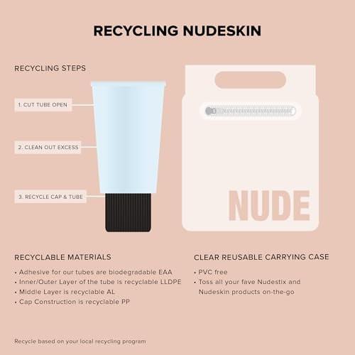 Nudestix 3-Stufen Citrus Renew Set für Make-up – Reisegröße Hautpflegeset mit Reinigungsbalsam, Peeling & Feuchtigkeitscreme/Primer