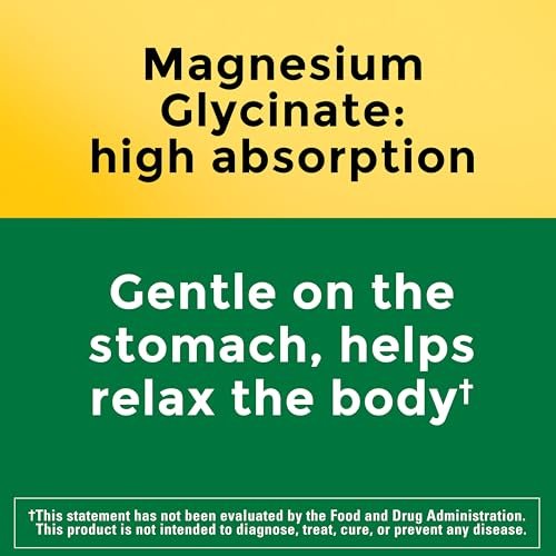 Nature Made Hochdosiertes Magnesiumglycinat Gummis 100 mg pro Portion – Unterstützung für Muskeln, Nerven, Knochen und Herz – Magnesiumergänzung, 40 Gummis, 20 Tage Vorrat