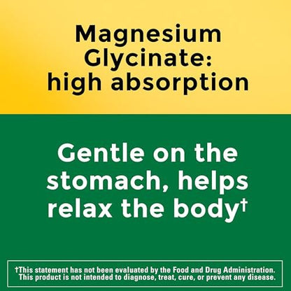 Nature Made Hochdosiertes Magnesiumglycinat Gummis 100 mg pro Portion – Unterstützung für Muskeln, Nerven, Knochen und Herz – Magnesiumergänzung, 40 Gummis, 20 Tage Vorrat