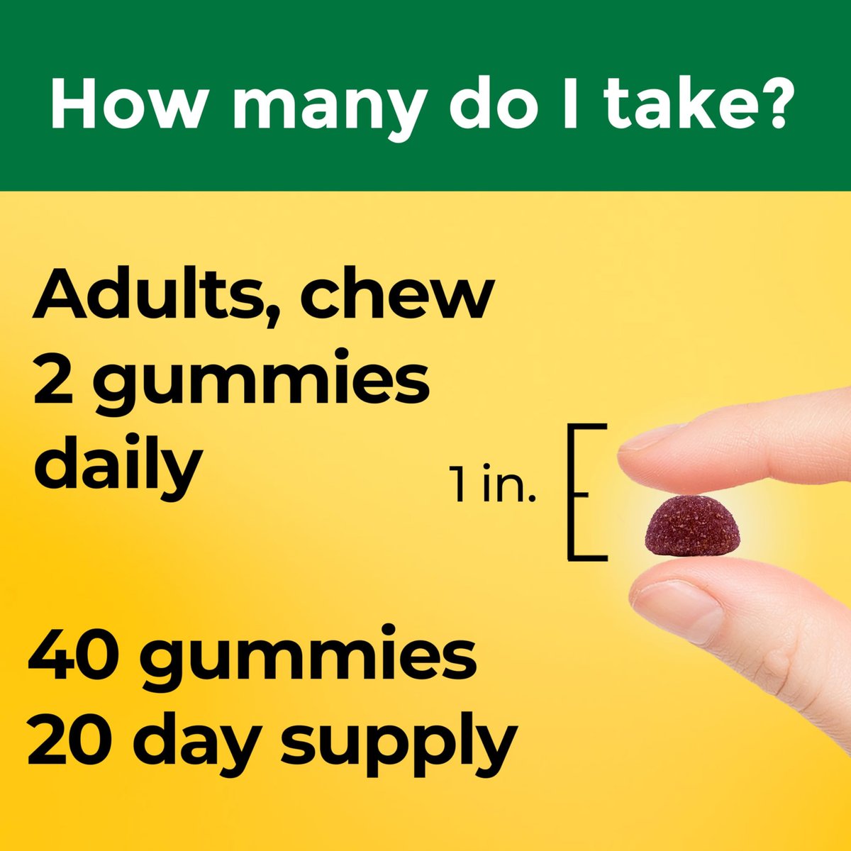 Nature Made Hochdosiertes Magnesiumglycinat Gummis 100 mg pro Portion – Unterstützung für Muskeln, Nerven, Knochen und Herz – Magnesiumergänzung, 40 Gummis, 20 Tage Vorrat