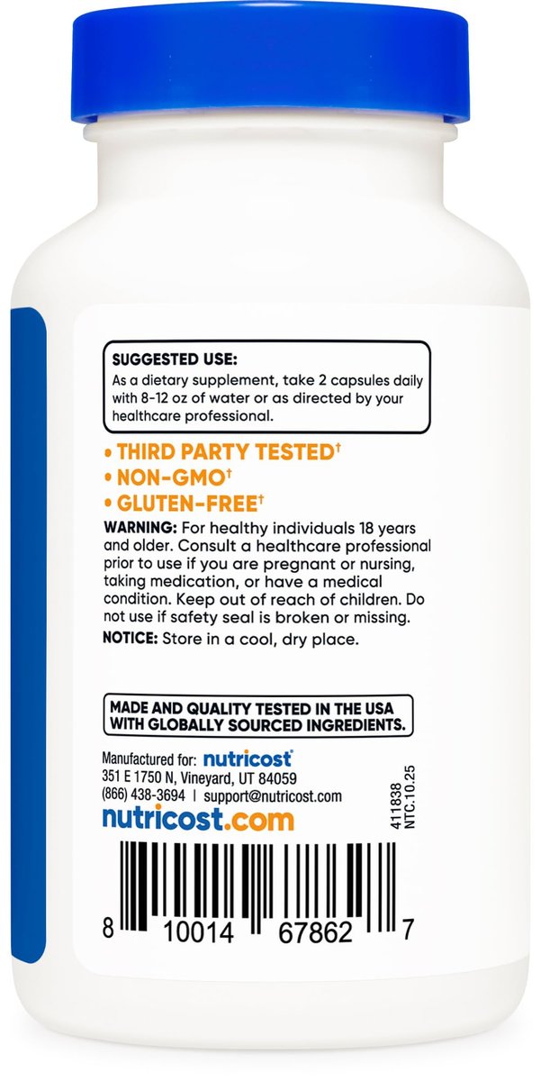 Nutricost Shilajit Kapseln (1.000 mg pro Portion) (120 Kapseln) – Shilajit-Extrakt mit natürlich vorkommender Fulvinsäure, 60 Portionen, glutenfrei, nicht gentechnisch verändert, vegan-freundliches Nahrungsergänzungsmittel