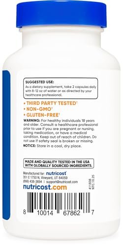 Nutricost Shilajit Kapseln (1.000 mg pro Portion) (120 Kapseln) – Shilajit-Extrakt mit natürlich vorkommender Fulvinsäure, 60 Portionen, glutenfrei, nicht gentechnisch verändert, vegan-freundliches Nahrungsergänzungsmittel