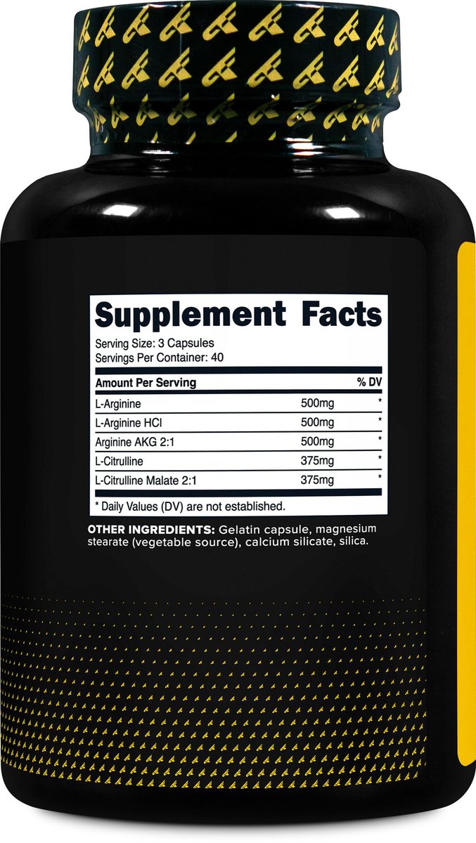 Primaforce Stickstoffmonoxid-Booster (2.250 mg, 120 Kapseln) - 40 Portionen für Pre-Workout und Post-Workout