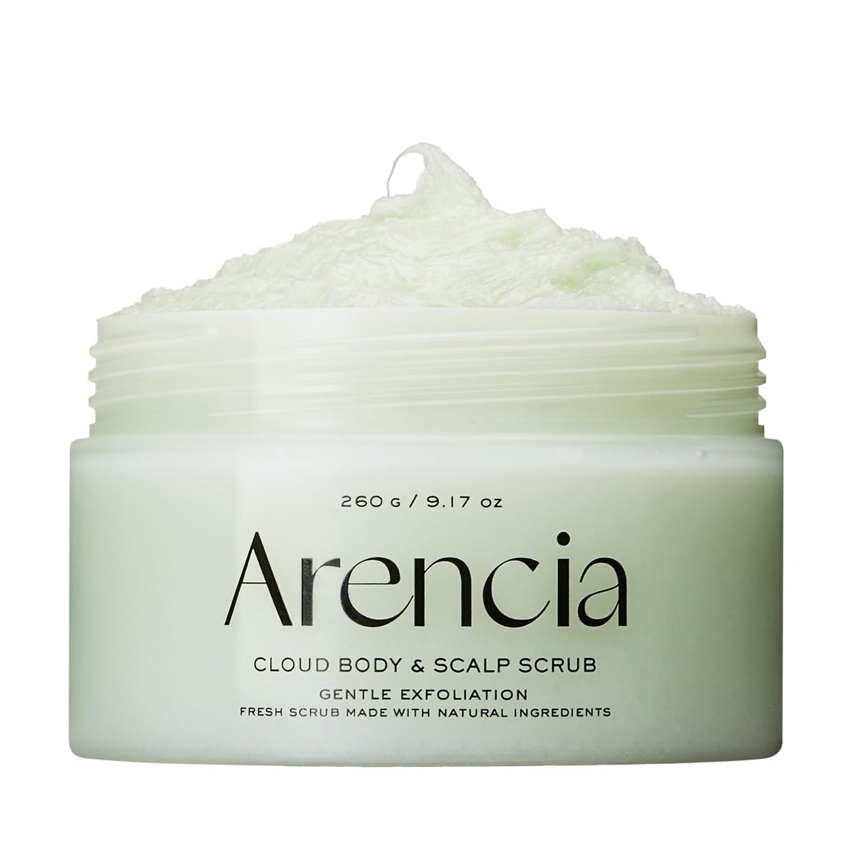 Arencia Fresh Cloud Sea Salt Body & Scalp Scrub (Grün) – Sanfte Peelingpflege für Haut und Kopfhaut, Koreanische Hautpflege