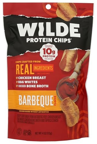 Wilde Snacks Protein Chips BBQ – 113g Proteinhaltige Chips mit BBQ-Geschmack