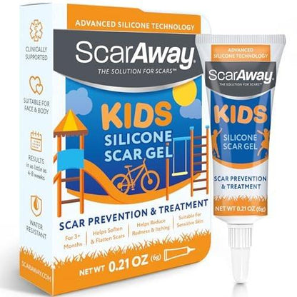 ScarAway Kids Silikon-Narbengel, 100% medizinische Qualität, hilft bei der Verbesserung von Größe, Farbe und Textur hypertropher und Keloide Narben im Gesicht und am Körper durch Verletzungen, Verbrennungen und Operationen, wasserbeständig, klar, 6 g