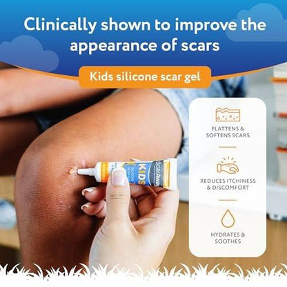 ScarAway Kids Silikon-Narbengel, 100% medizinische Qualität, hilft bei der Verbesserung von Größe, Farbe und Textur hypertropher und Keloide Narben im Gesicht und am Körper durch Verletzungen, Verbrennungen und Operationen, wasserbeständig, klar, 6 g