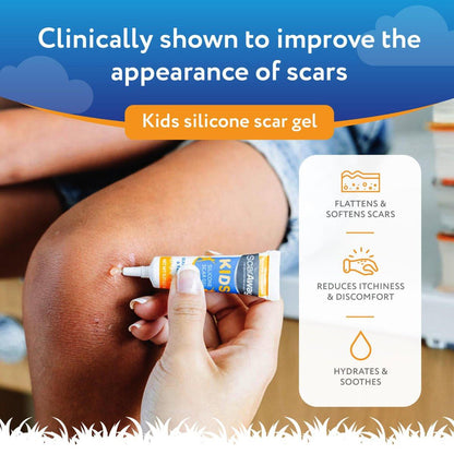 ScarAway Kids Silikon-Narbengel, 100% medizinische Qualität, hilft bei der Verbesserung von Größe, Farbe und Textur hypertropher und Keloide Narben im Gesicht und am Körper durch Verletzungen, Verbrennungen und Operationen, wasserbeständig, klar, 6 g