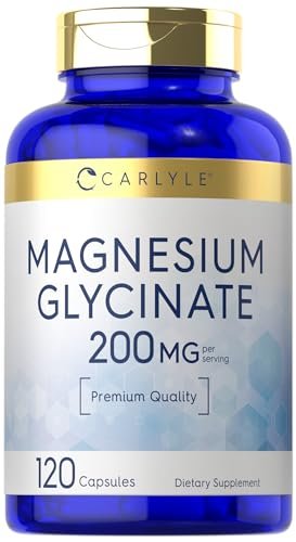 Carlyle Magnesium Glycinat 200 mg | 120 Kapseln | Nicht-GVO & Glutenfrei | Magnesiumpräparat