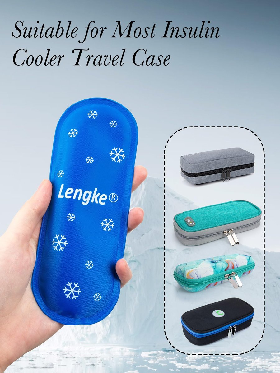 Leng Ke Kühlpacks, TSA-geprüfte Kühlpacks für Insulin-Reisekühltasche (4er-Pack)