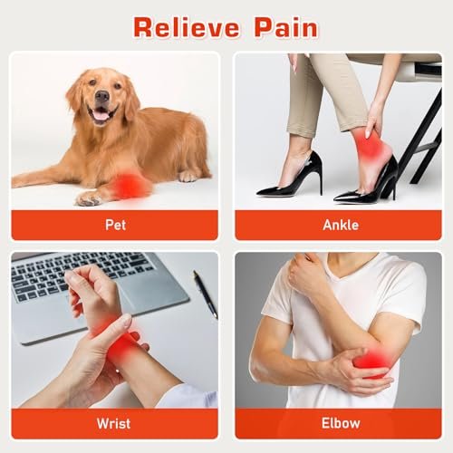 Rotlicht-Therapie-Gürtel für den Hals – Nahinfrarot-Lichttherapie-Gürtel, tragbarer Infrarot-Nackenwickel mit Timer, zur Kinnstraffung und Schmerzlinderung, für Nacken, Hände, Handgelenke, Beine, Geschenk für Frauen und Männer