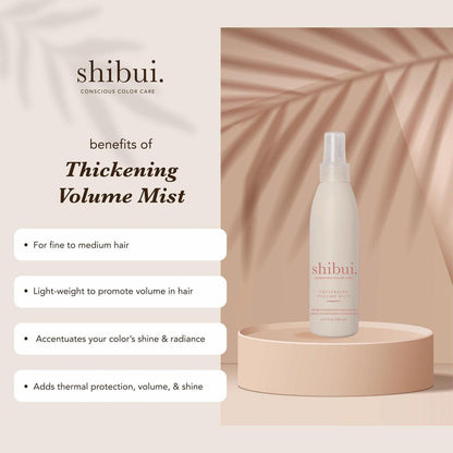 SHIBUI Verdickender Volumen-Nebel – Für mehr Volumen, Sprungkraft & Glanz – Farbsicher, Vegan & Sulfatfrei – 6,5 Fl Oz