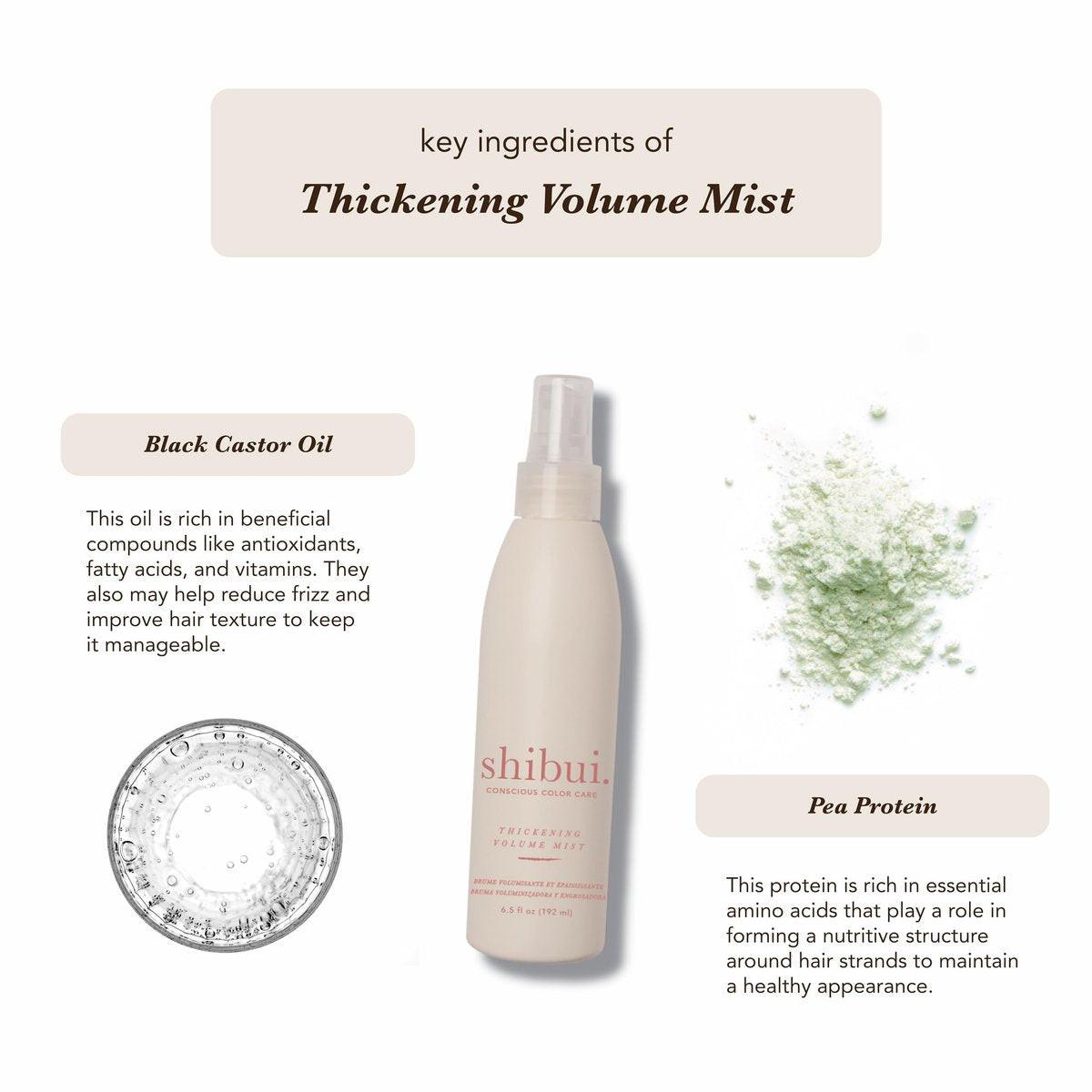 SHIBUI Verdickender Volumen-Nebel – Für mehr Volumen, Sprungkraft & Glanz – Farbsicher, Vegan & Sulfatfrei – 6,5 Fl Oz