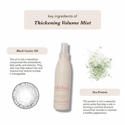 SHIBUI Verdickender Volumen-Nebel – Für mehr Volumen, Sprungkraft & Glanz – Farbsicher, Vegan & Sulfatfrei – 6,5 Fl Oz