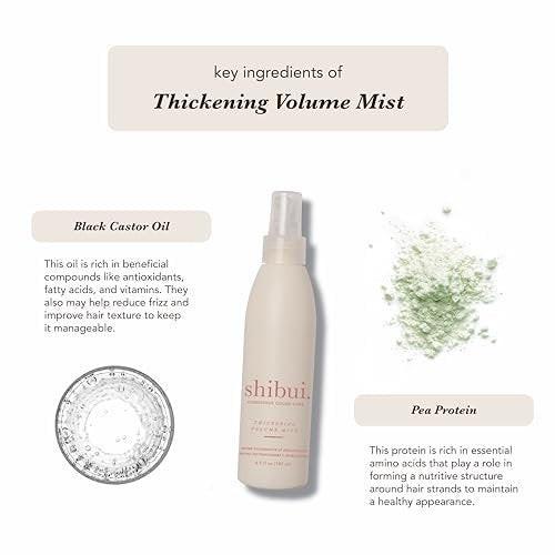 SHIBUI Verdickender Volumen-Nebel – Für mehr Volumen, Sprungkraft & Glanz – Farbsicher, Vegan & Sulfatfrei – 6,5 Fl Oz