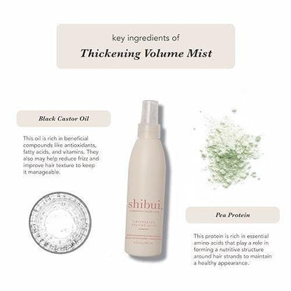 SHIBUI Verdickender Volumen-Nebel – Für mehr Volumen, Sprungkraft & Glanz – Farbsicher, Vegan & Sulfatfrei – 6,5 Fl Oz