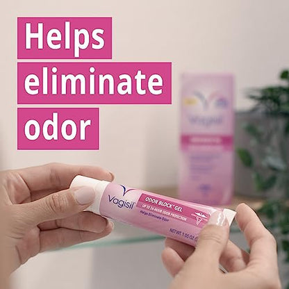 Vagisil Odor Block Gel mit Hyaluronsäure für die Vaginalgesundheit, gynäkologisch getestet, hypoallergen, 29,8 g (1 Stück)