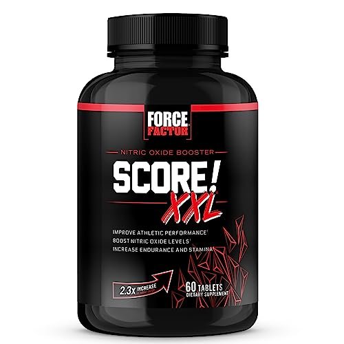 Force Factor Score! XXL Stickstoffmonoxid-Booster für Männer mit L-Citrullin, Bockshornklee, Schwarzer Maca & Tribulus Terrestris – 60 Tabletten