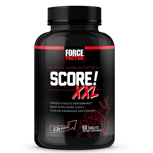 Force Factor Score! XXL Stickstoffmonoxid-Booster für Männer mit L-Citrullin, Bockshornklee, Schwarzer Maca & Tribulus Terrestris – 60 Tabletten