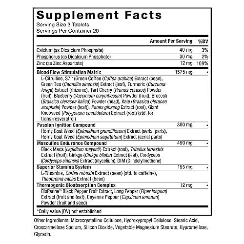 Force Factor Score! XXL Stickstoffmonoxid-Booster für Männer mit L-Citrullin, Bockshornklee, Schwarzer Maca & Tribulus Terrestris – 60 Tabletten